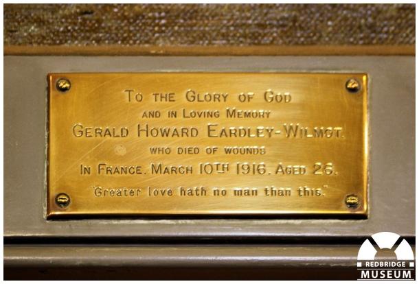 Gerald Eardley-Wilmot Memorial Painting. Photo by Redbridge Museum. Gerald Eardley-Wilmot Memorial Painting. Photo by Redbridge Museum.